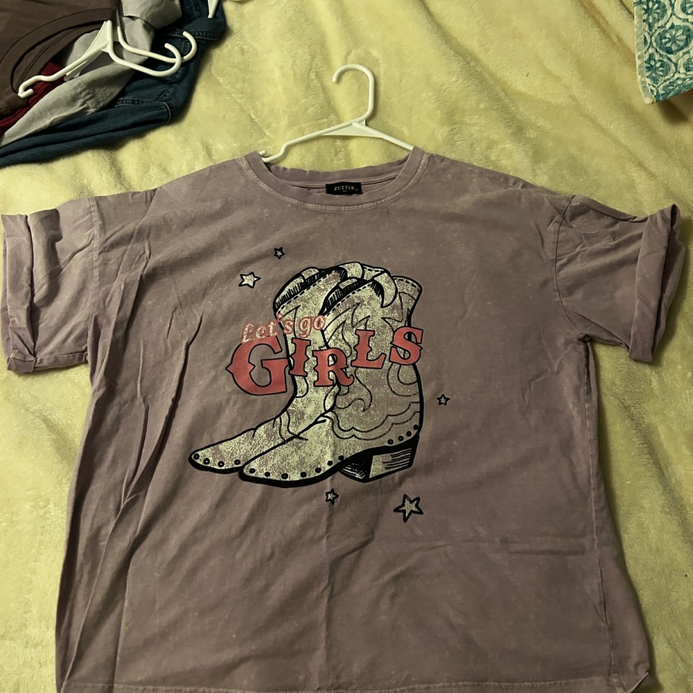 Purple Let's Go Girls Graphic Tee